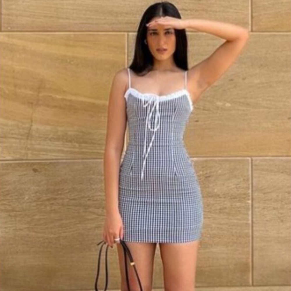 Zara Gingham Mini Dress